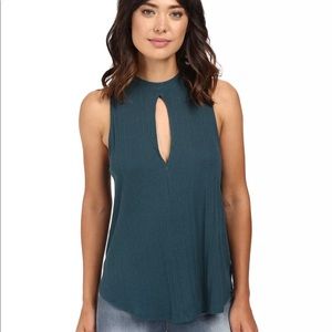 Teal Free People keyhole tank